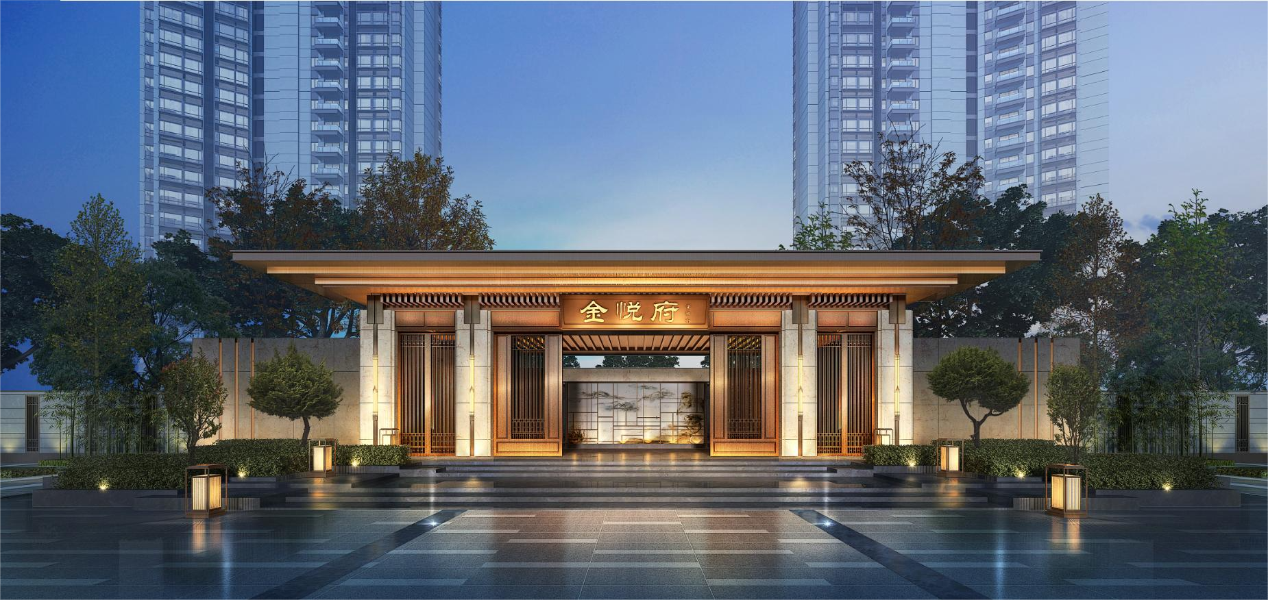 東莞金融街·金悅府——定制金色擺閘人臉識別門禁系統項目